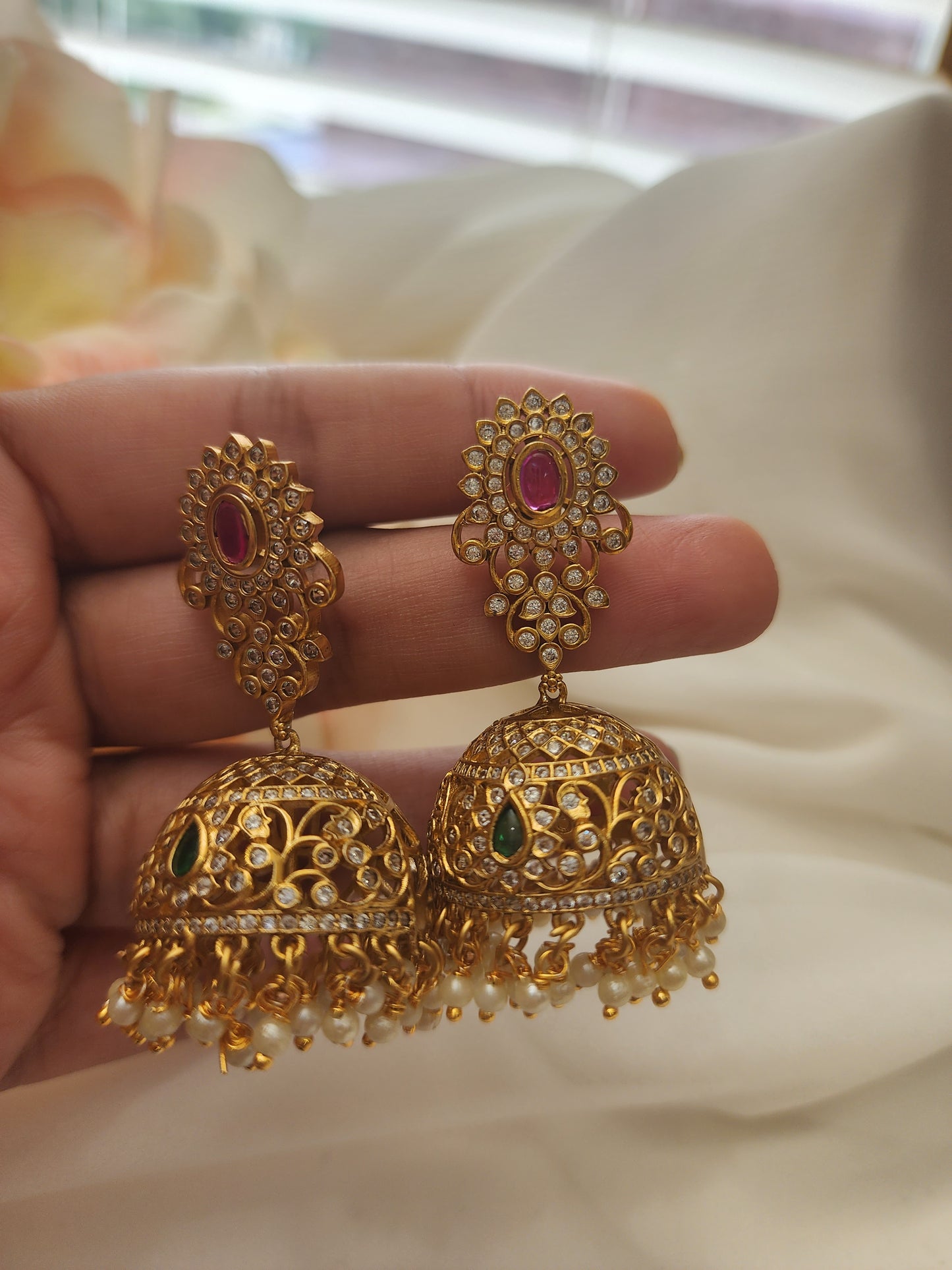 Bramara jhumka earrings