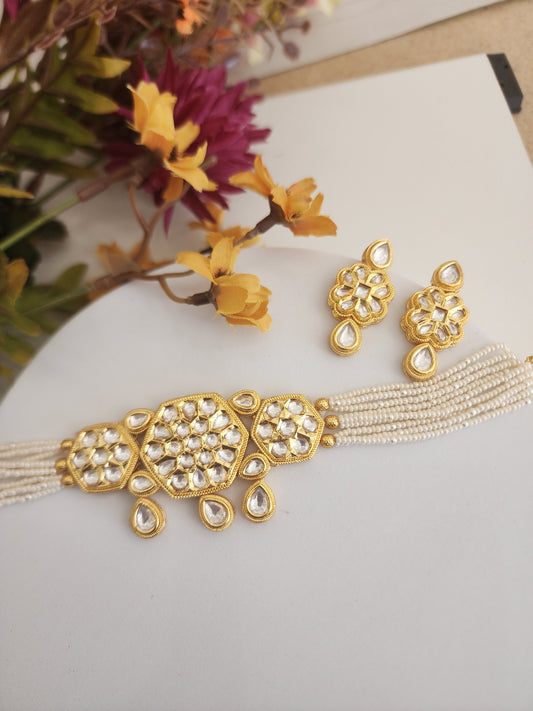 Rachana kundan choker necklace set