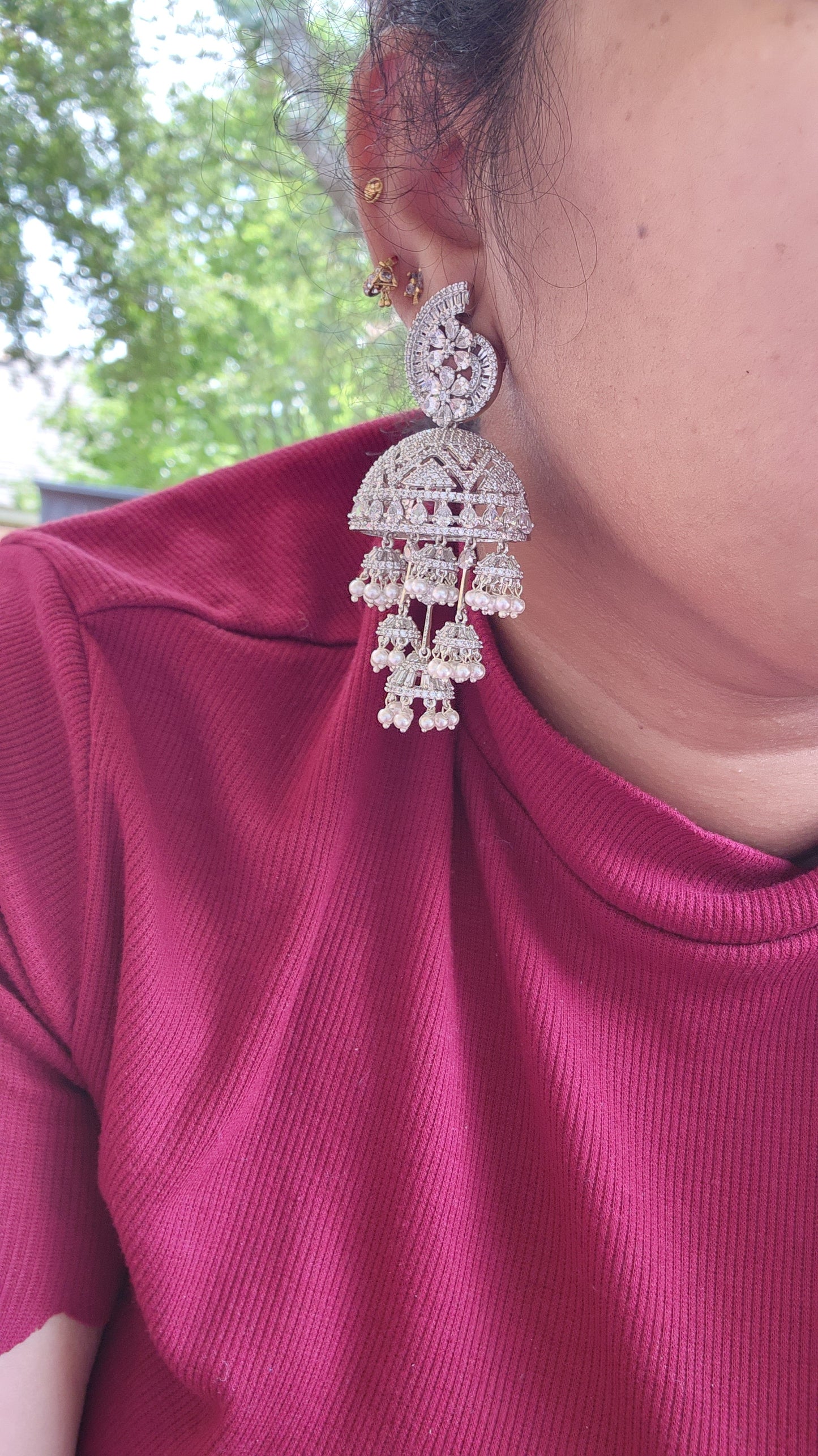 Kiranmayi jhumka CZ earrings