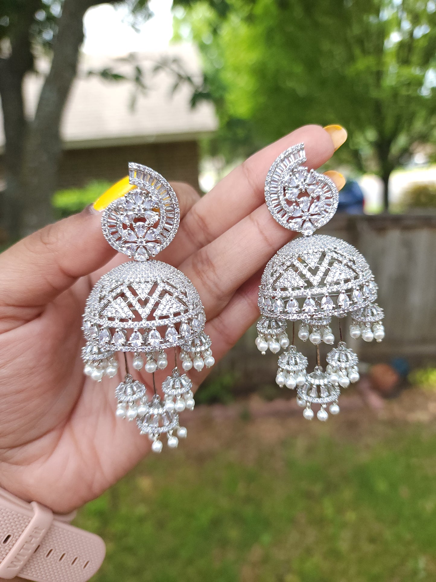 Kiranmayi jhumka CZ earrings