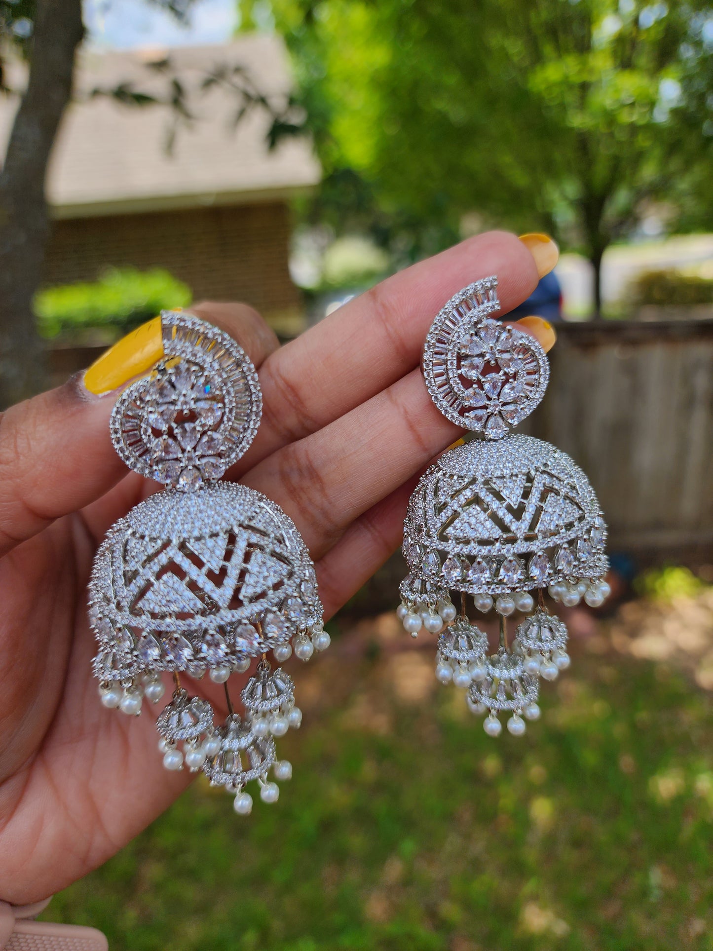 Kiranmayi jhumka CZ earrings