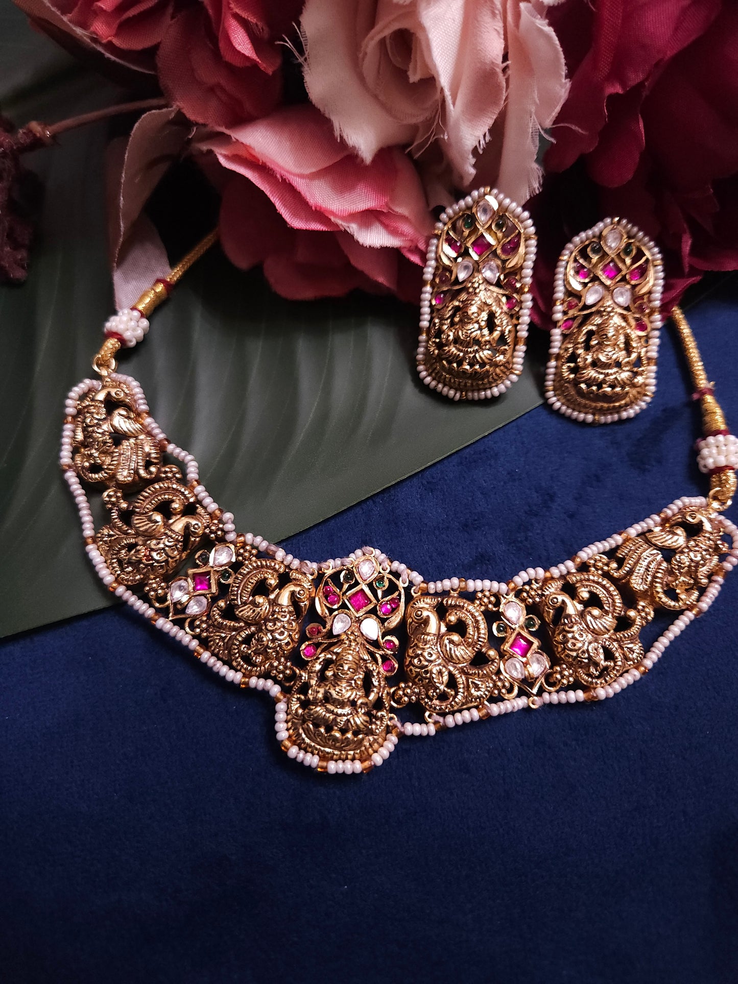 Nakshi goldplated necklace set