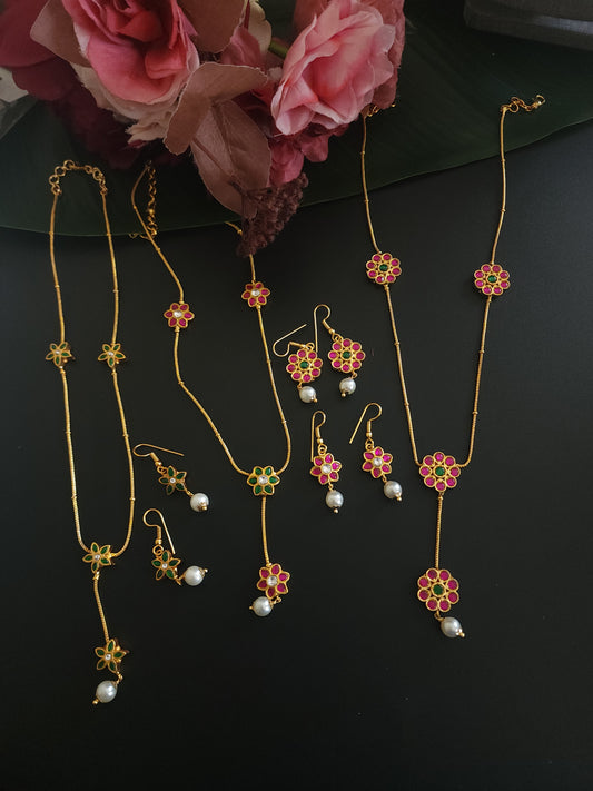 Aarvi jadau kundan necklace set