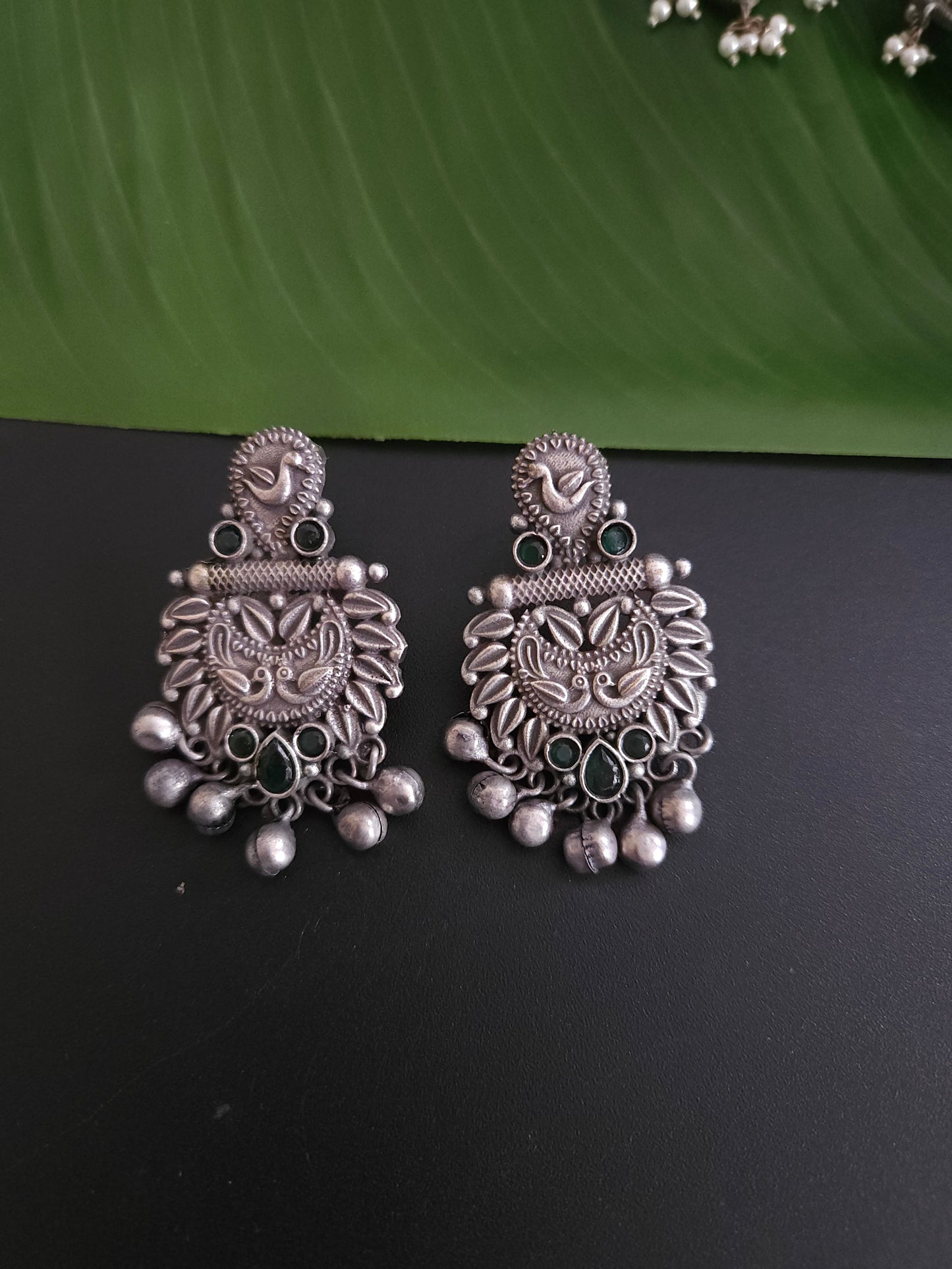 Aarthi silver alike earrings collection