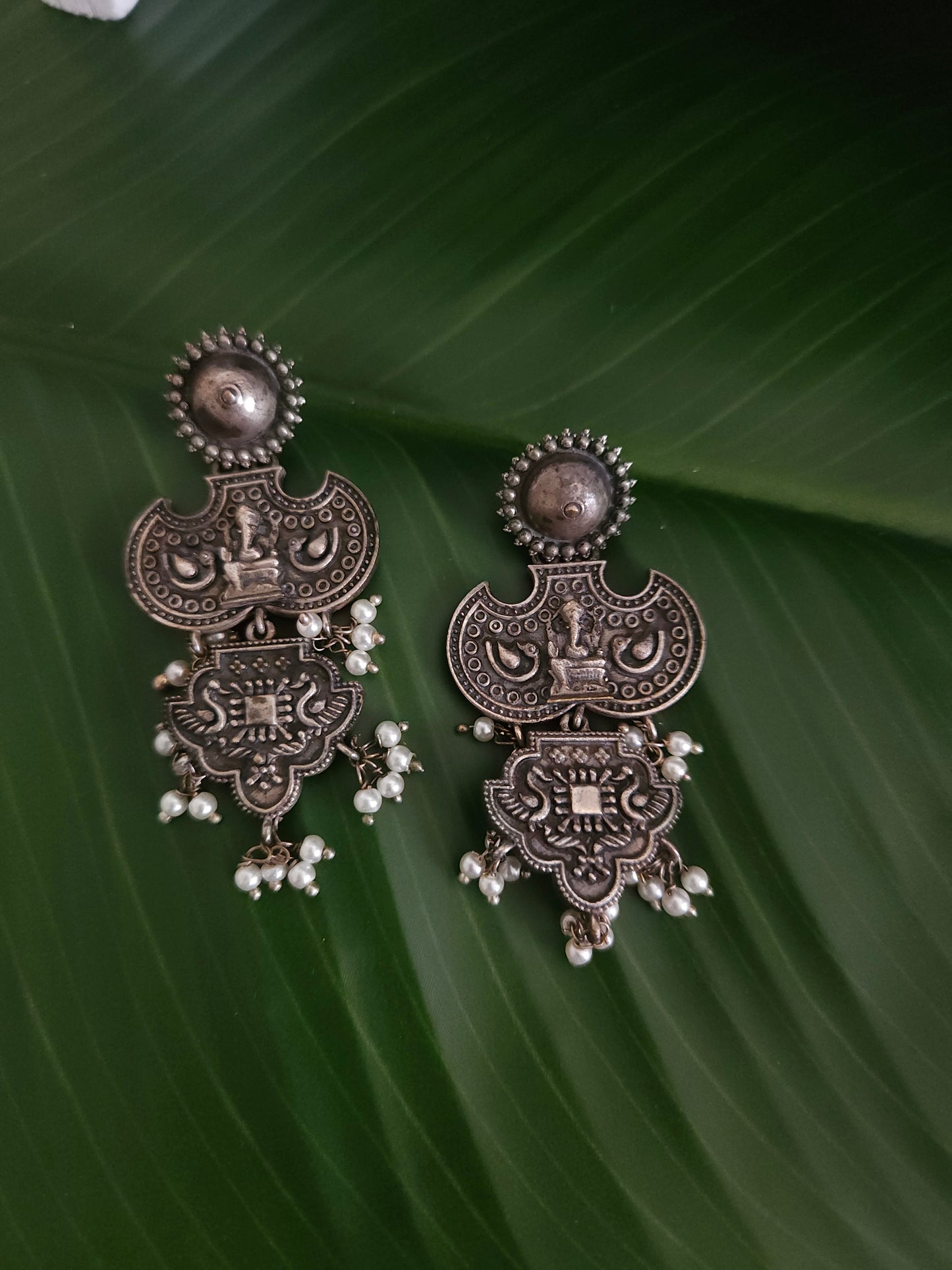 Aarthi silver alike earrings collection