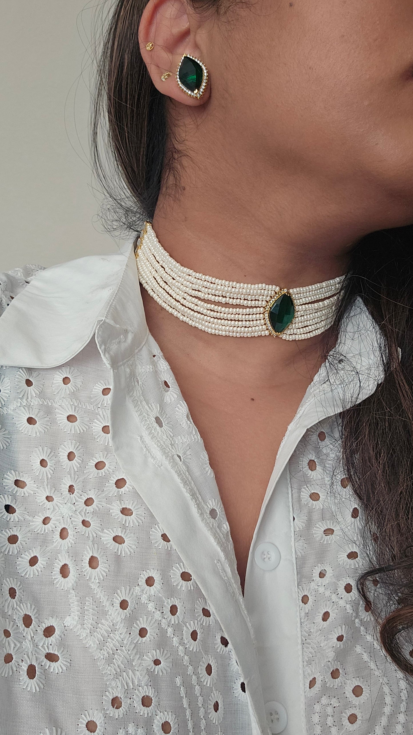 Aanshi kundan choker necklace