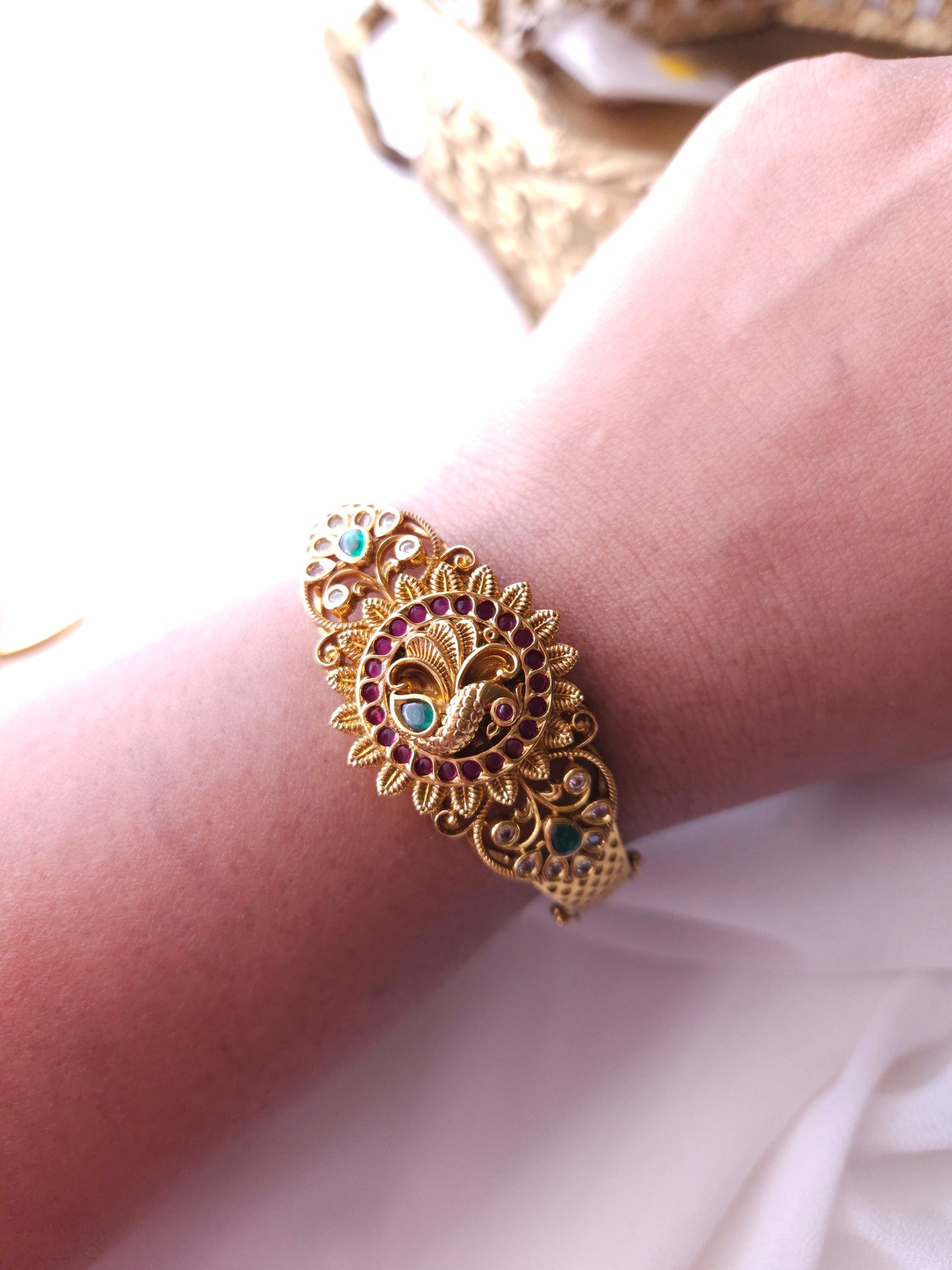 Nakshi goldplated adjustable bracelet