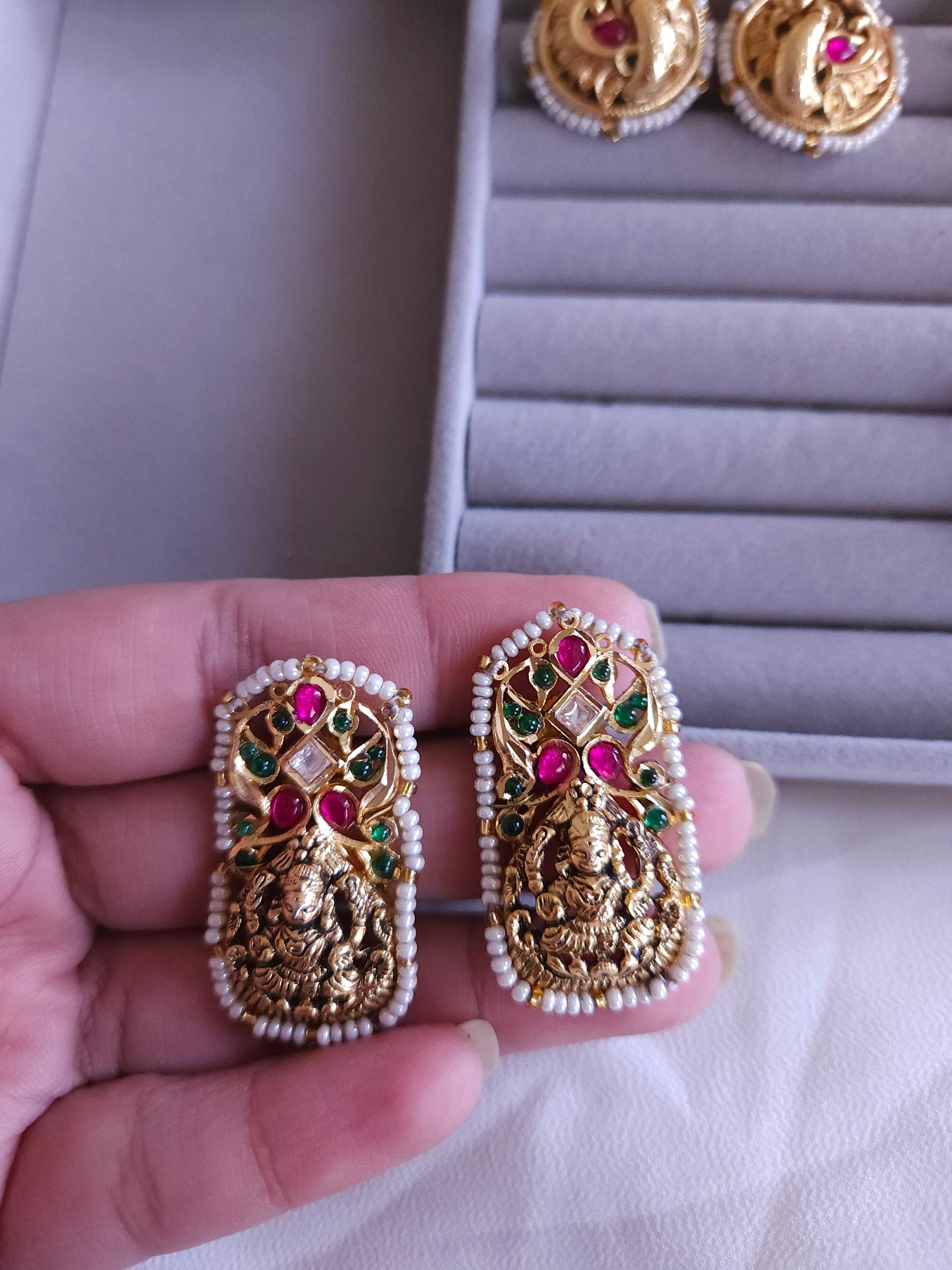 Nakshi goldplated stud earrings