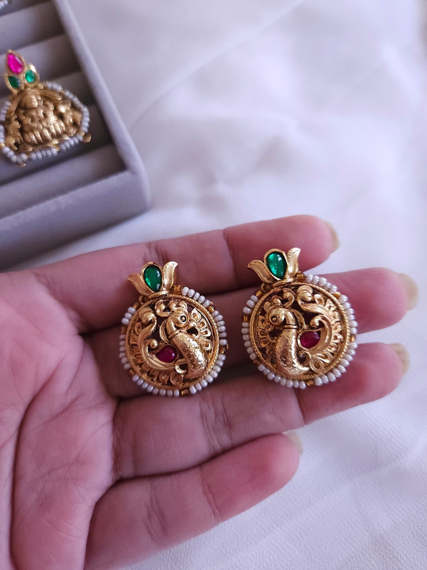 Nakshi goldplated stud earrings