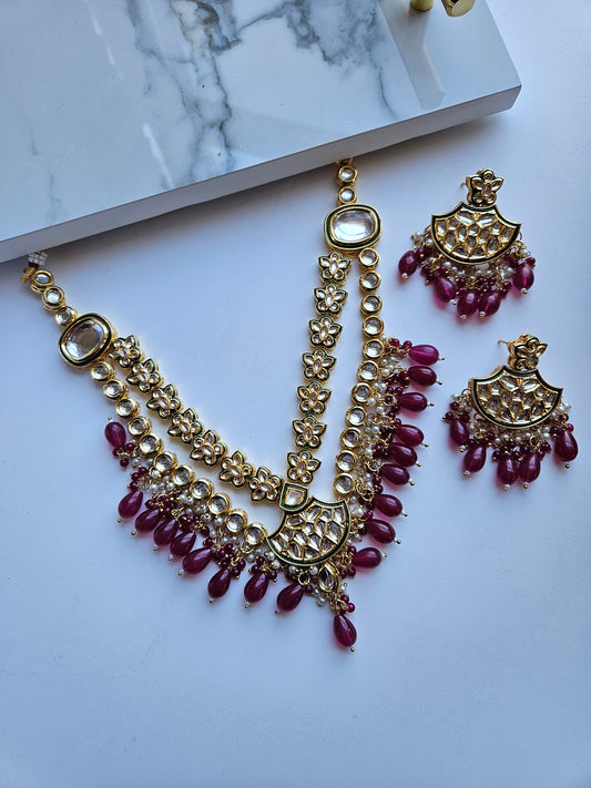 Arva kundan necklace set