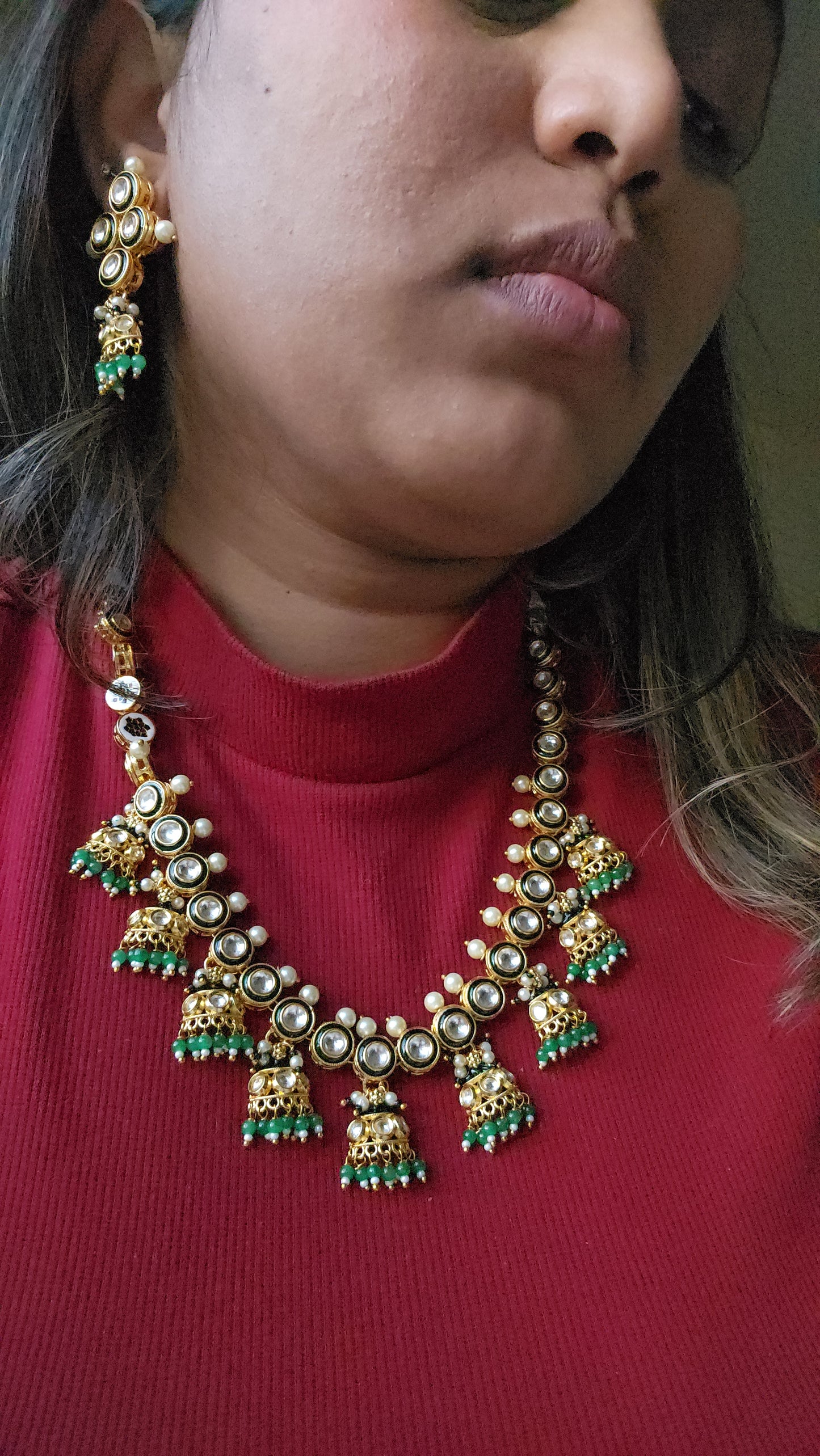 Arva kundan necklace set