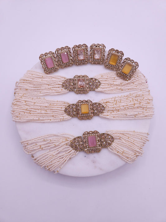 Aanshi kundan choker necklace set