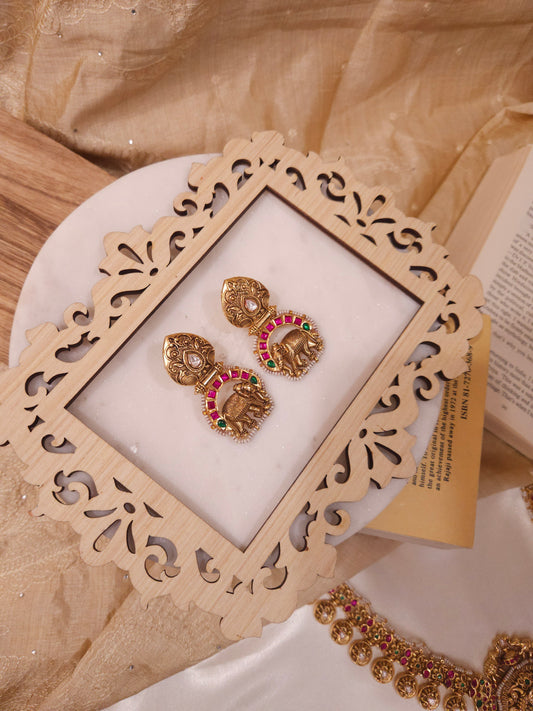 Nakshi goldplated stud earrings