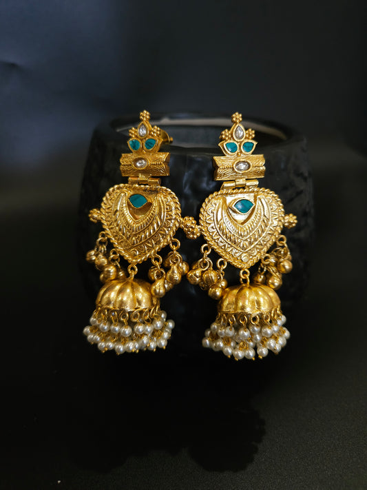 Alicia fusion jhumka earrings