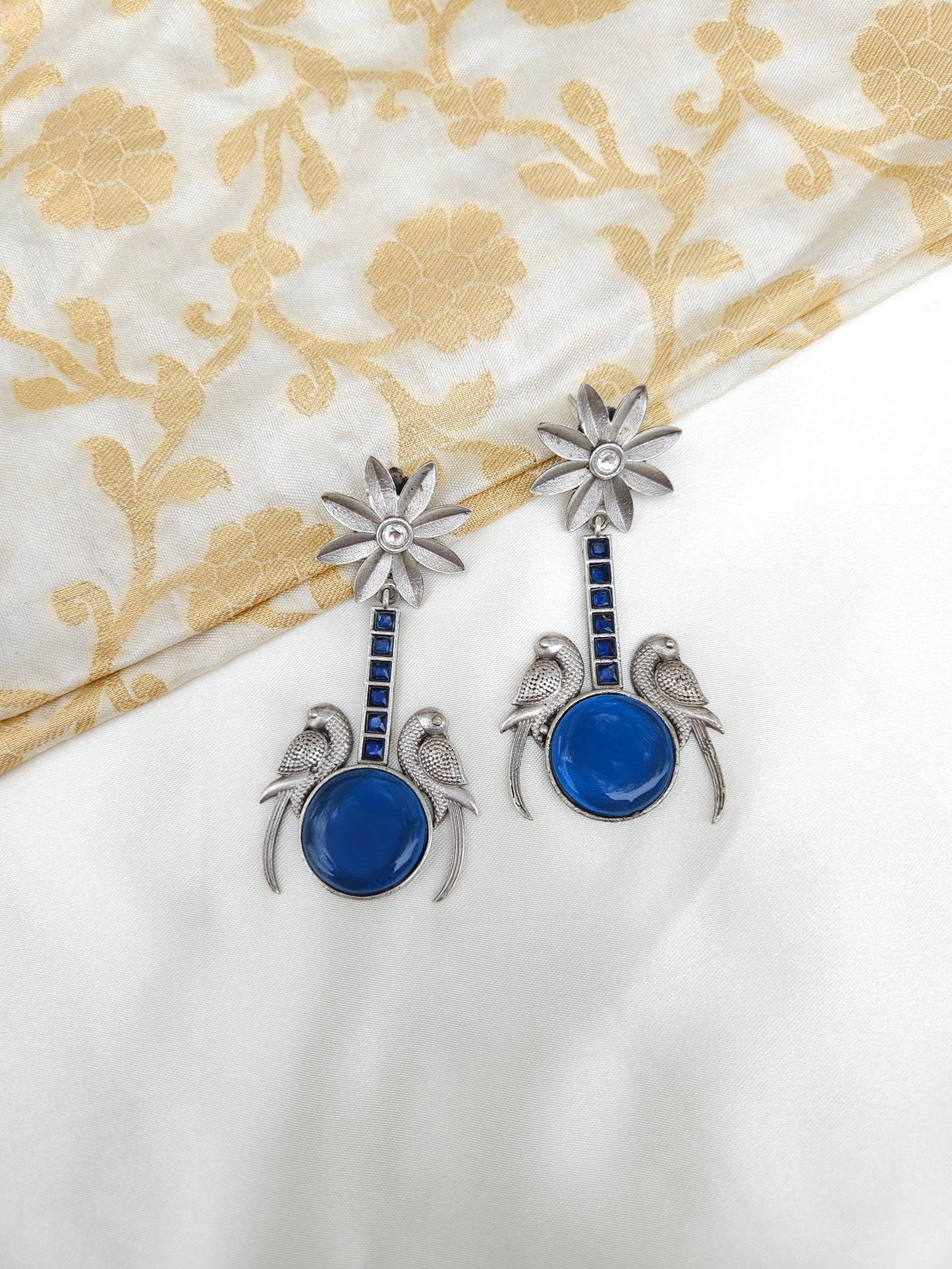 Aditya  silver alike earrings