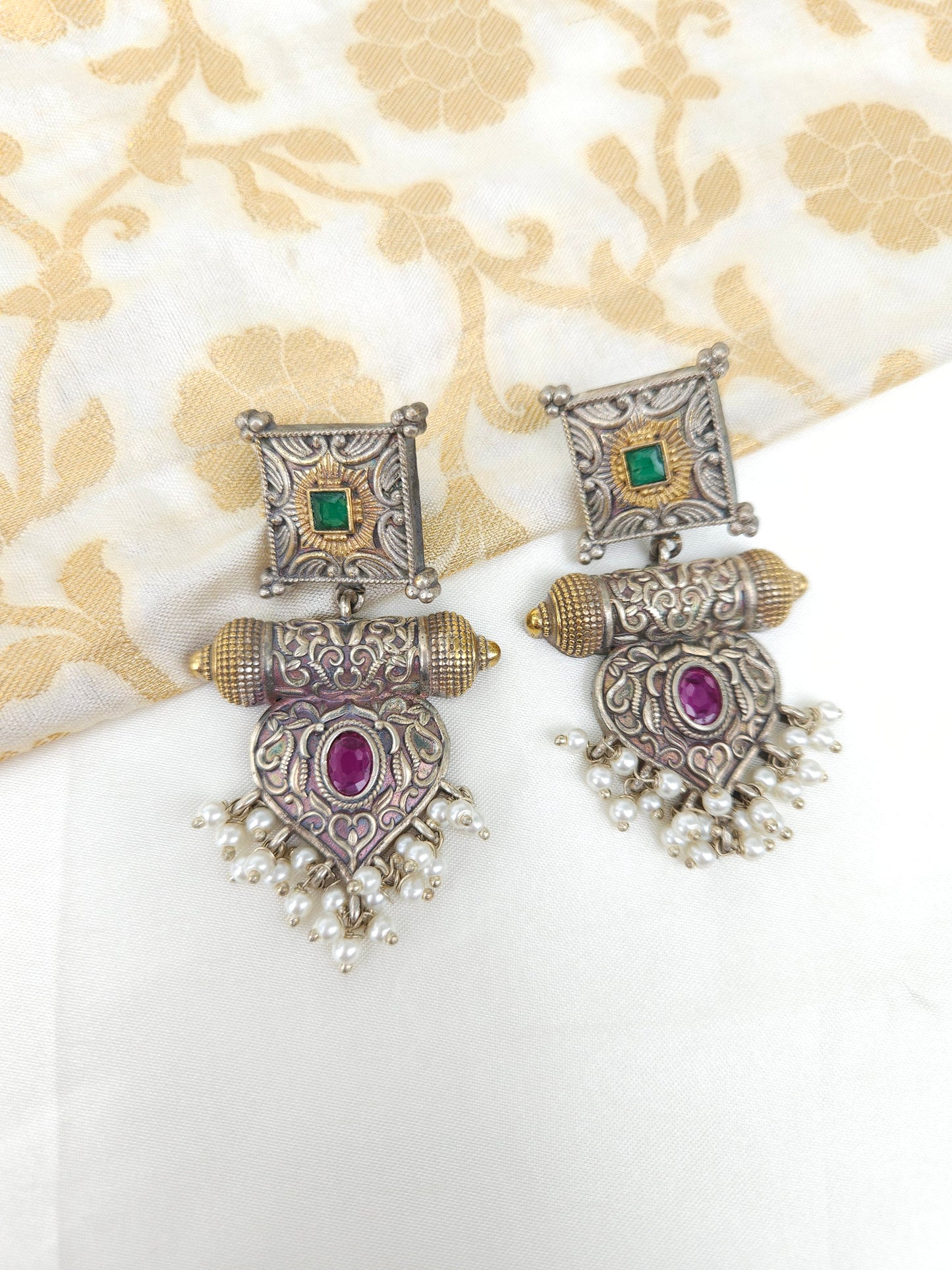 Anthara dualtone earrings