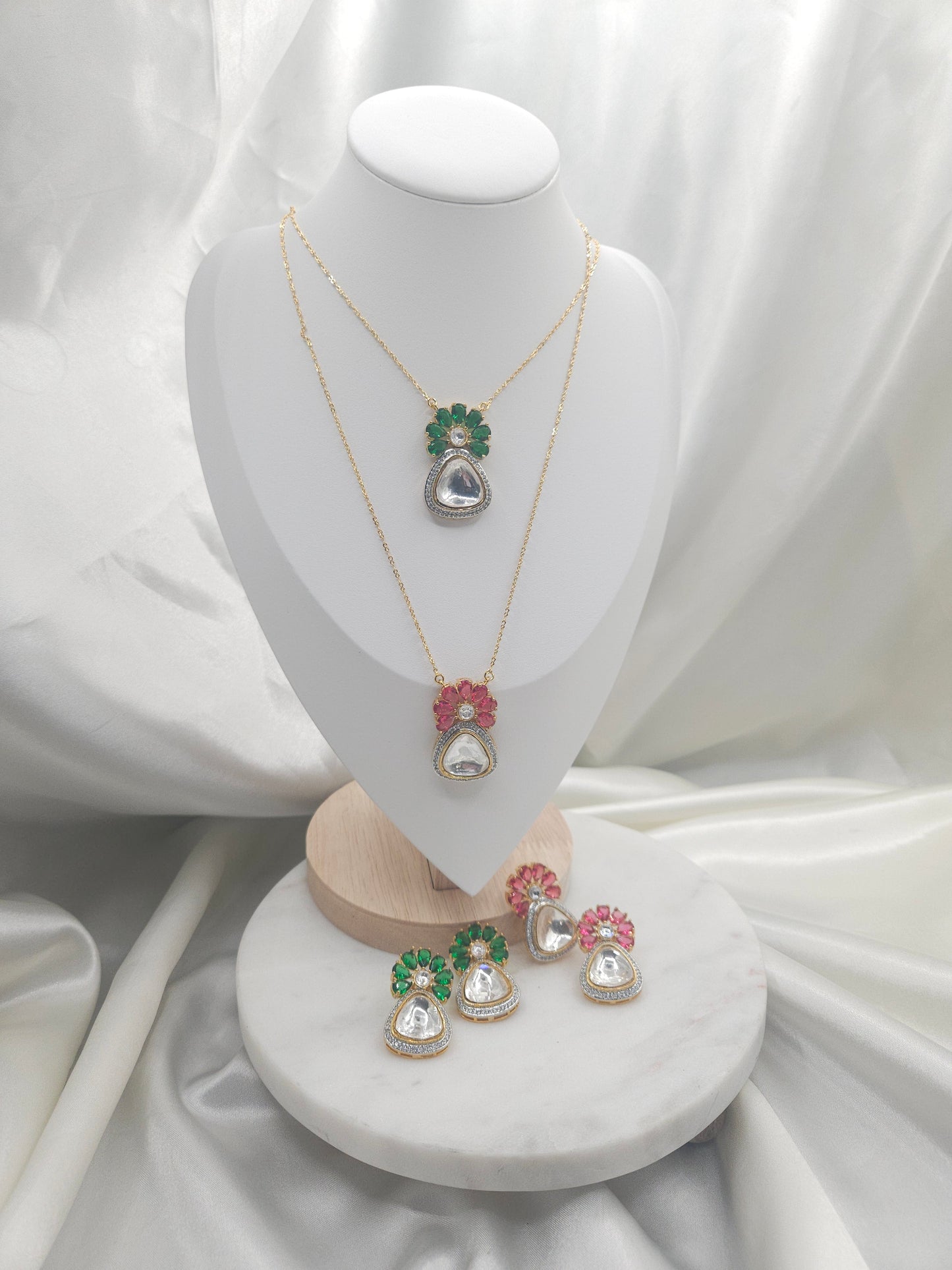 Chandra Polki necklace set