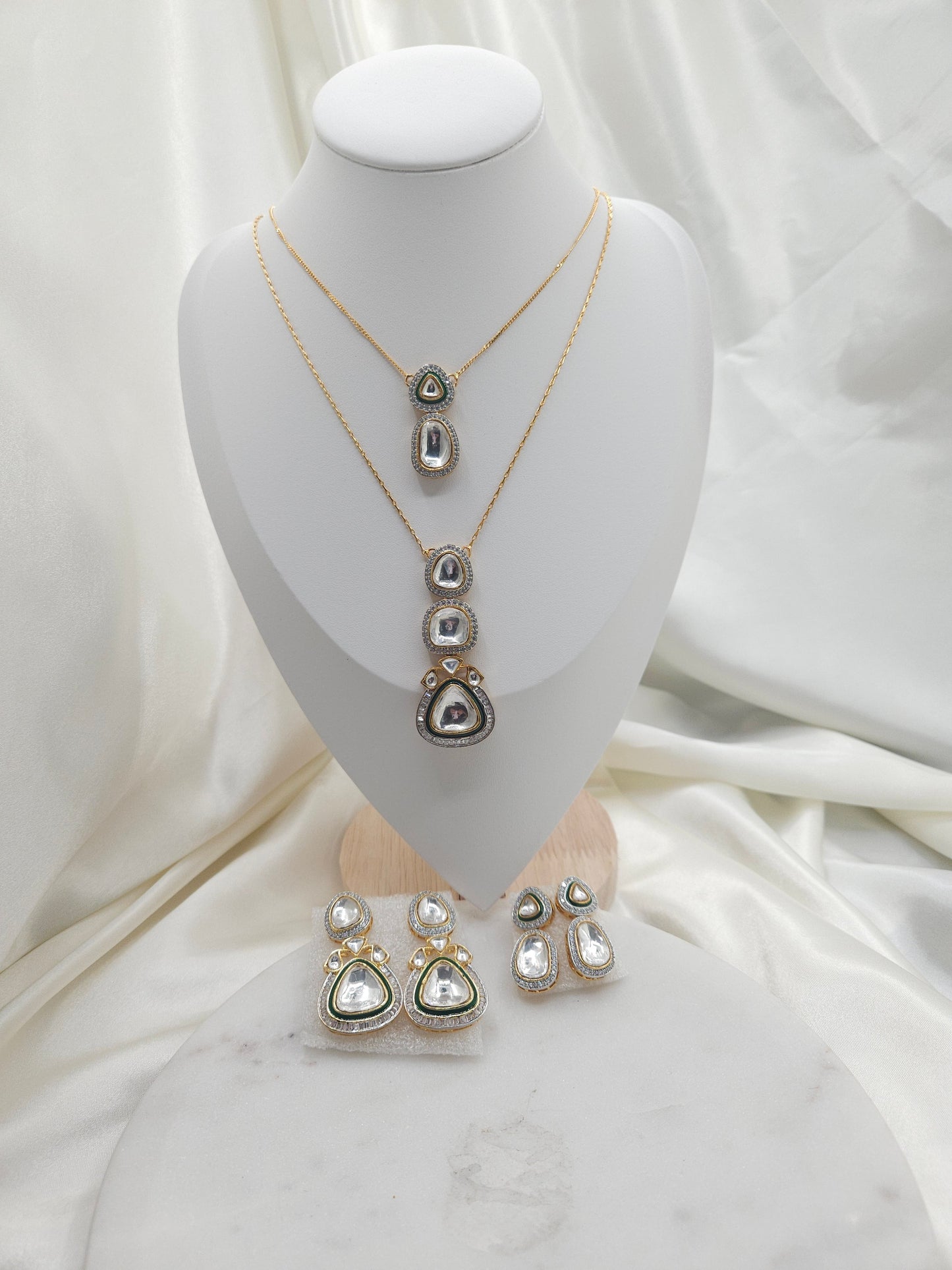 Chandra Polki necklace set