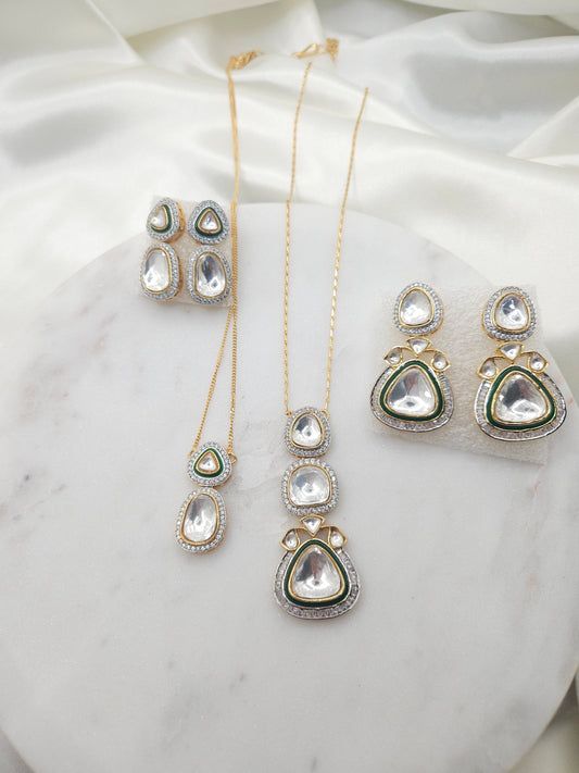 Chandra Polki necklace set