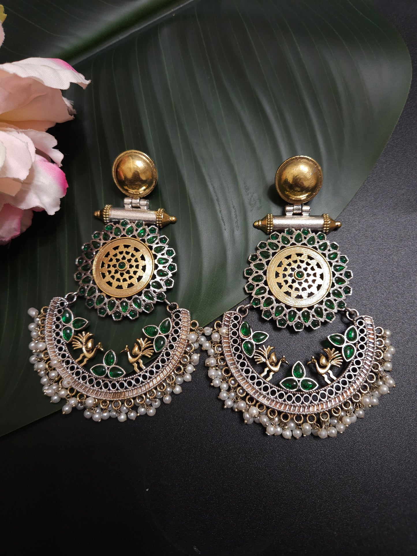 Anshu fusion dualtone earrings