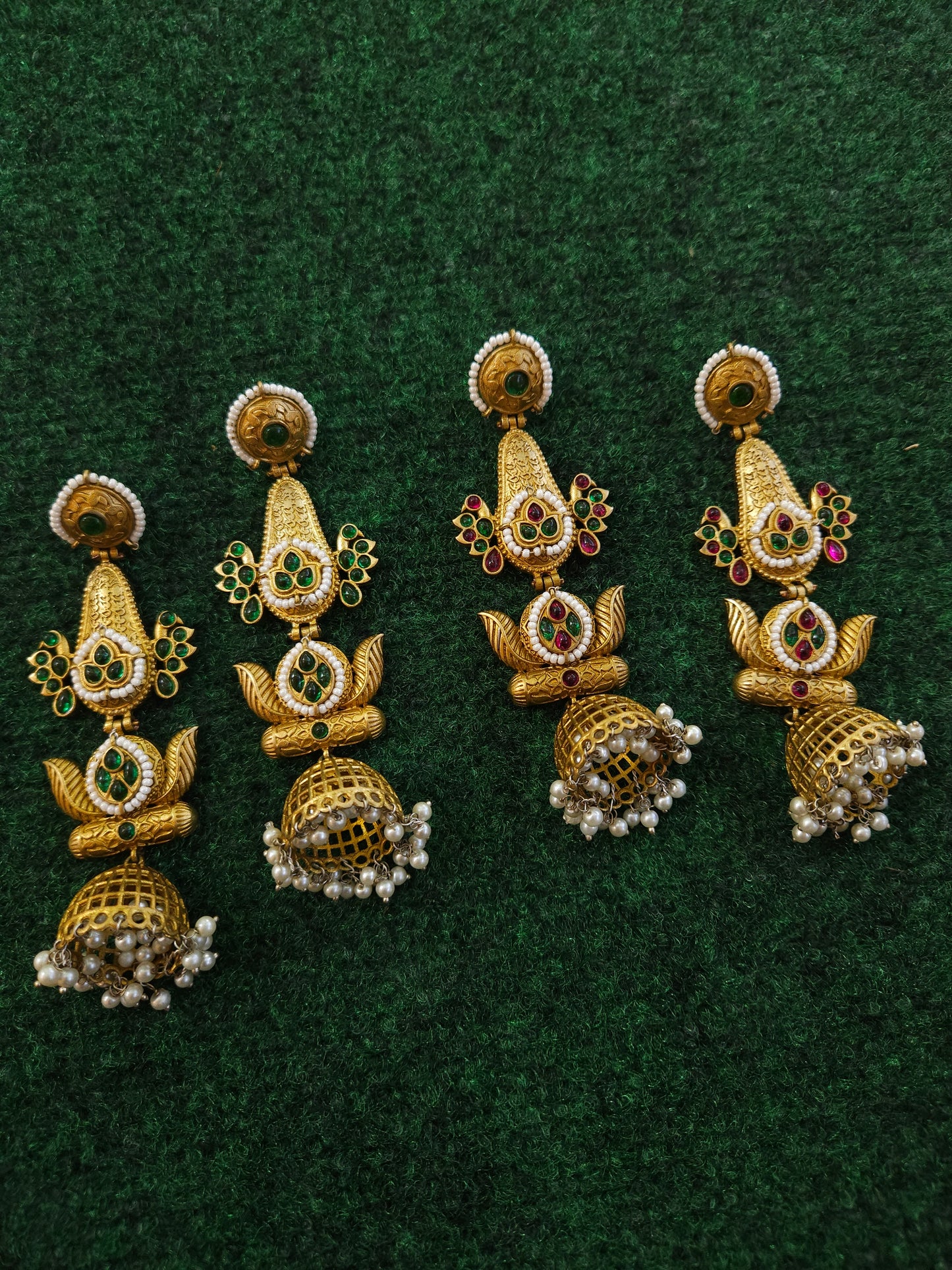 Adriana rajwadi polish jhumka earrings