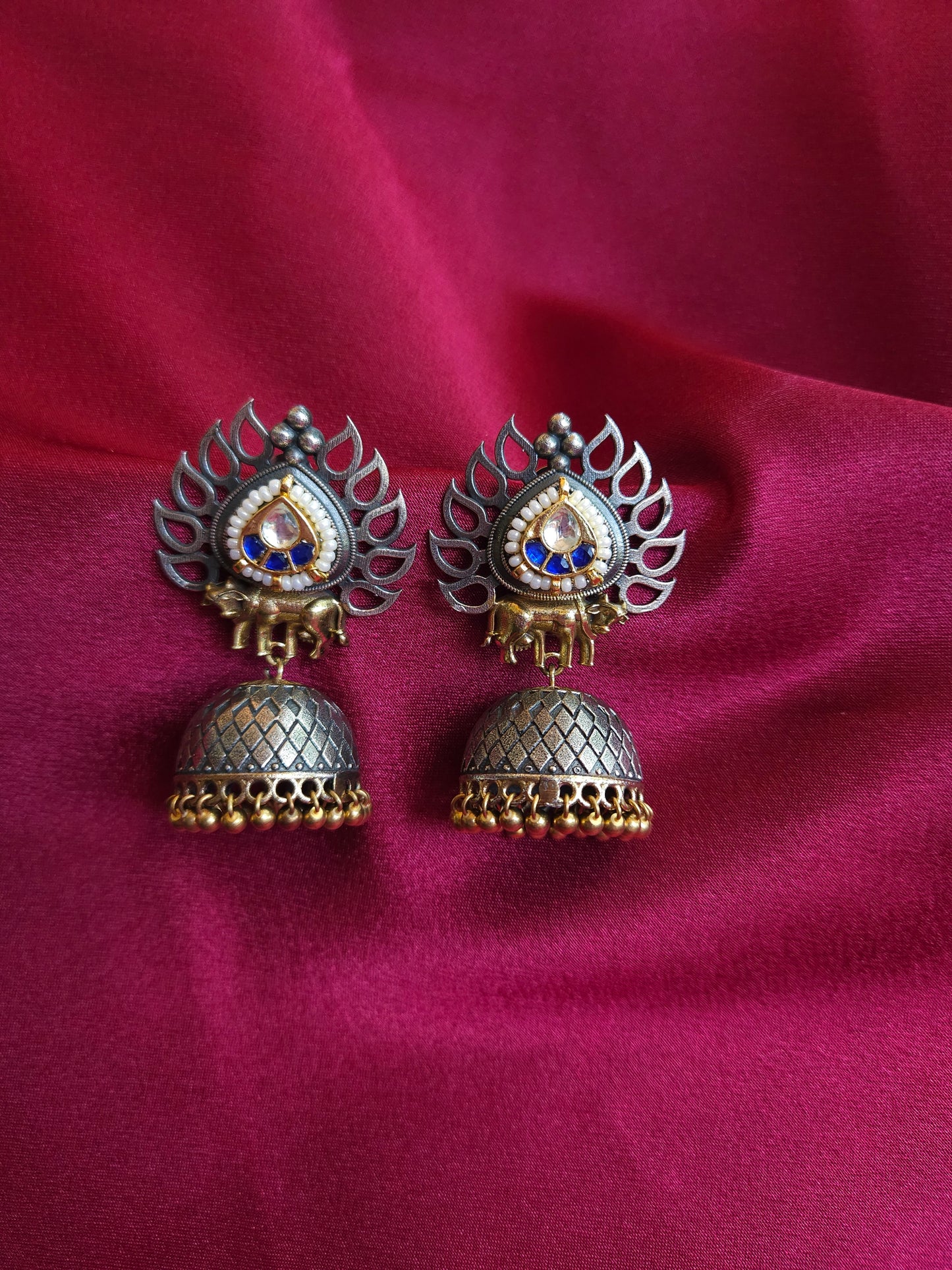 Aarna Fusion jhumka earrings