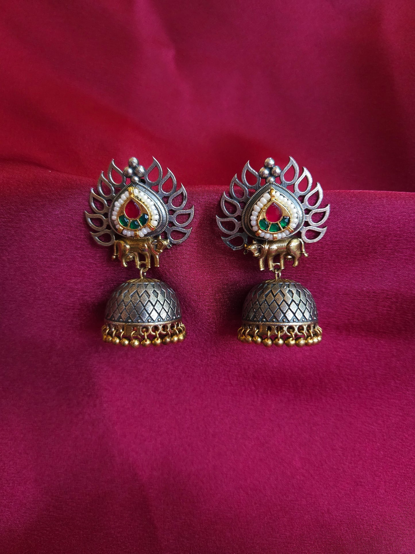 Aarna Fusion jhumka earrings