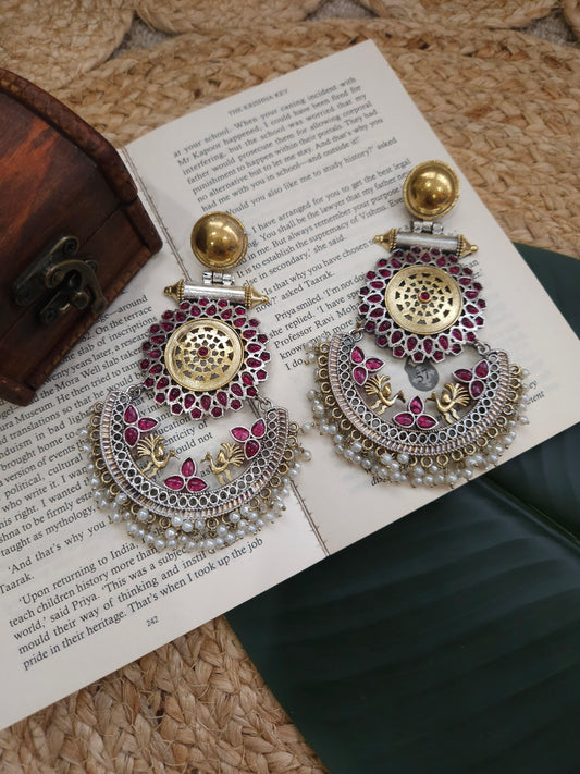 Anshu fusion dualtone earrings