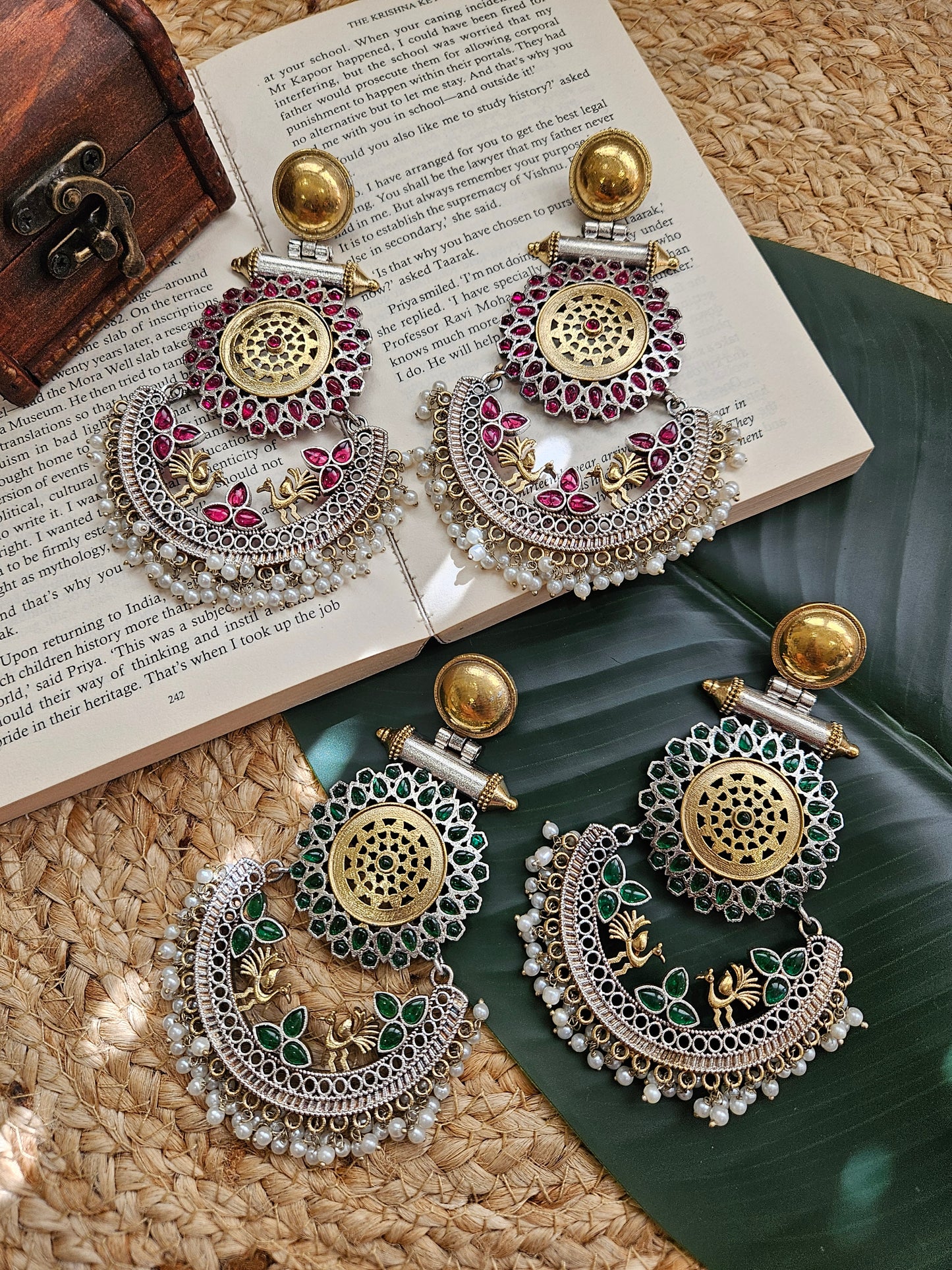 Anshu fusion dualtone earrings