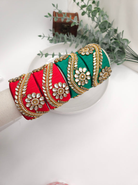 Black or Red Thread bangles