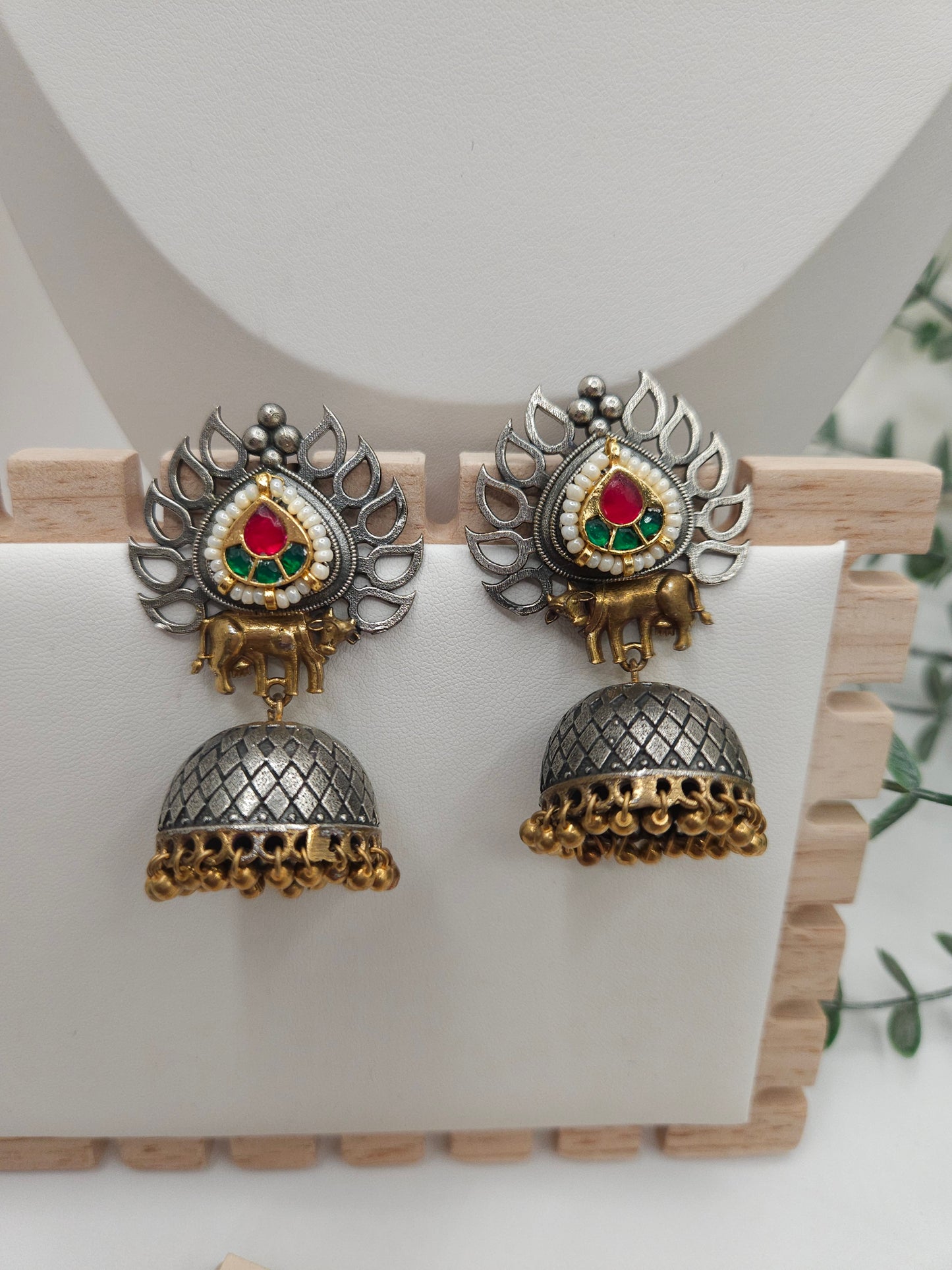 Aarna Fusion jhumka earrings