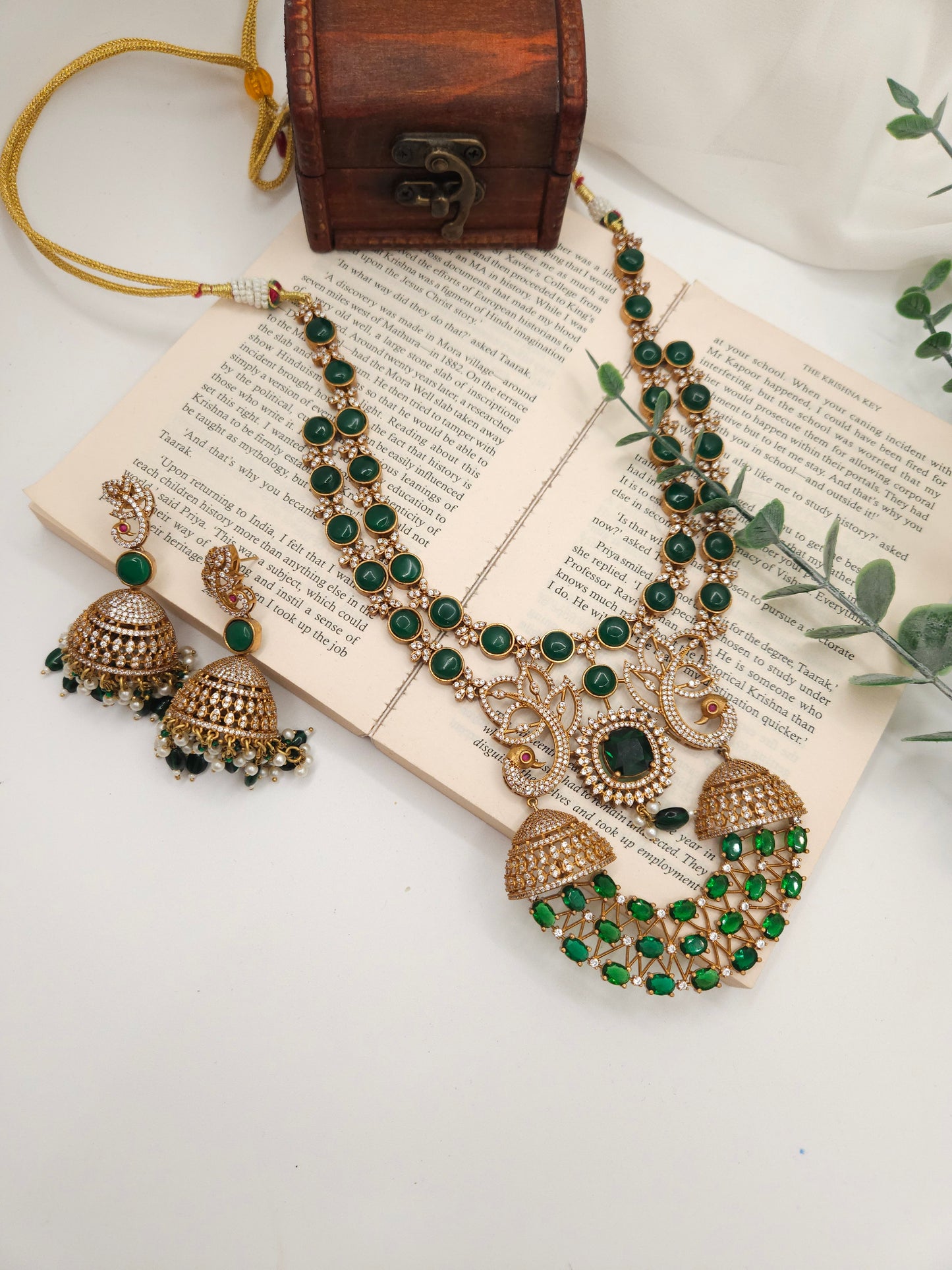 Aanshi victorian polki kundan necklace set