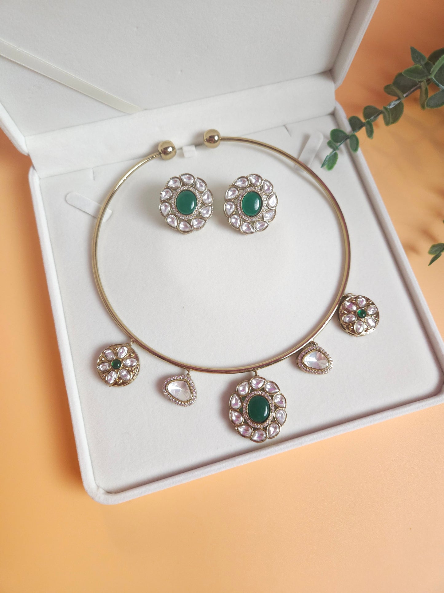 Aanshi polki hasli necklace set