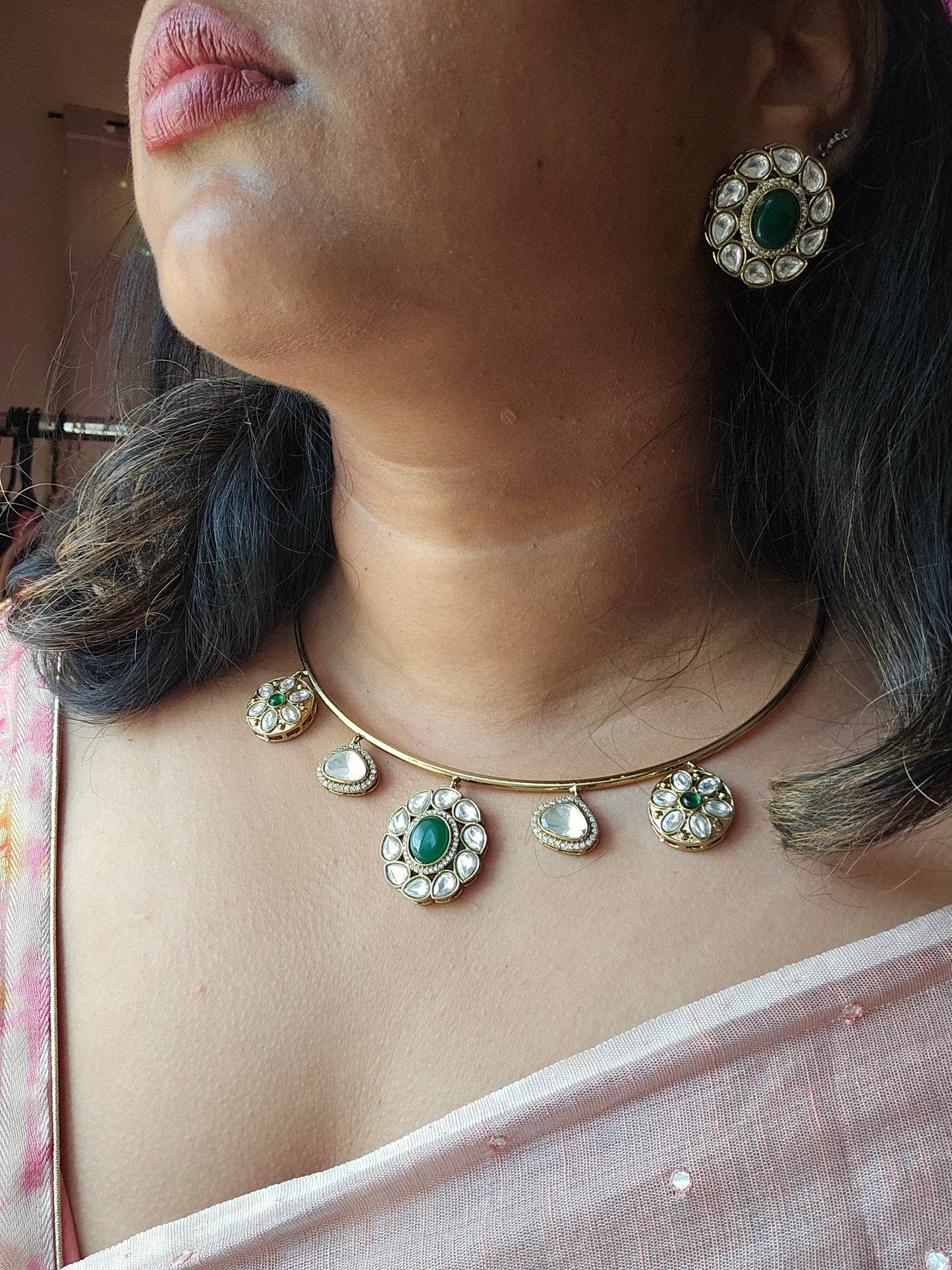 Aanshi polki hasli necklace set