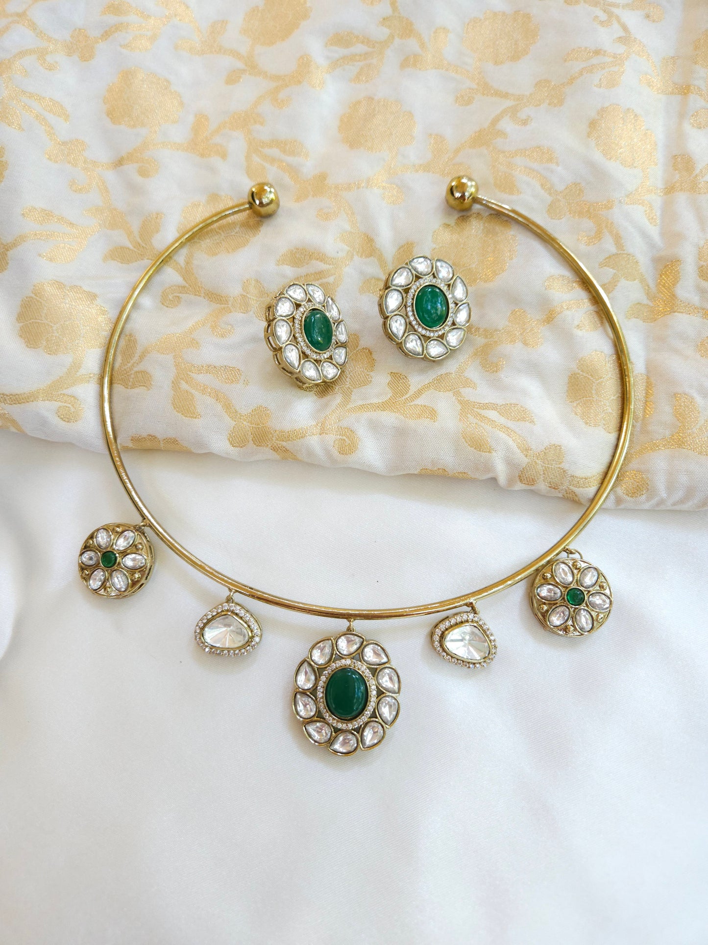 Aanshi polki hasli necklace set