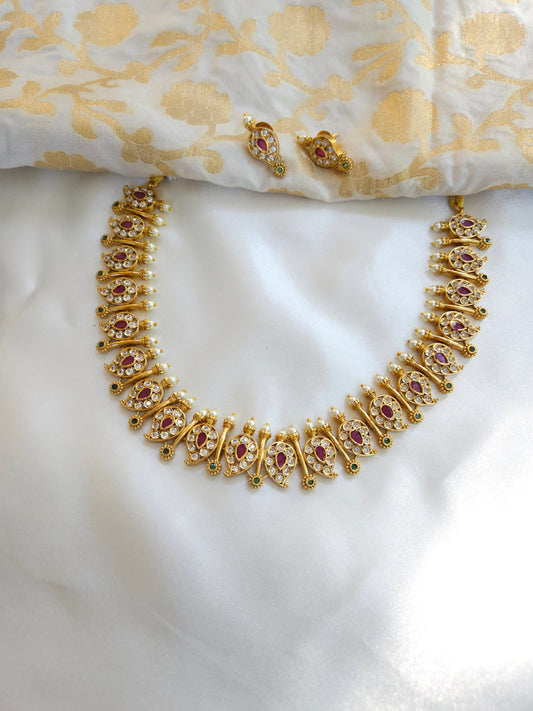 Bhani goldplated statement necklace set