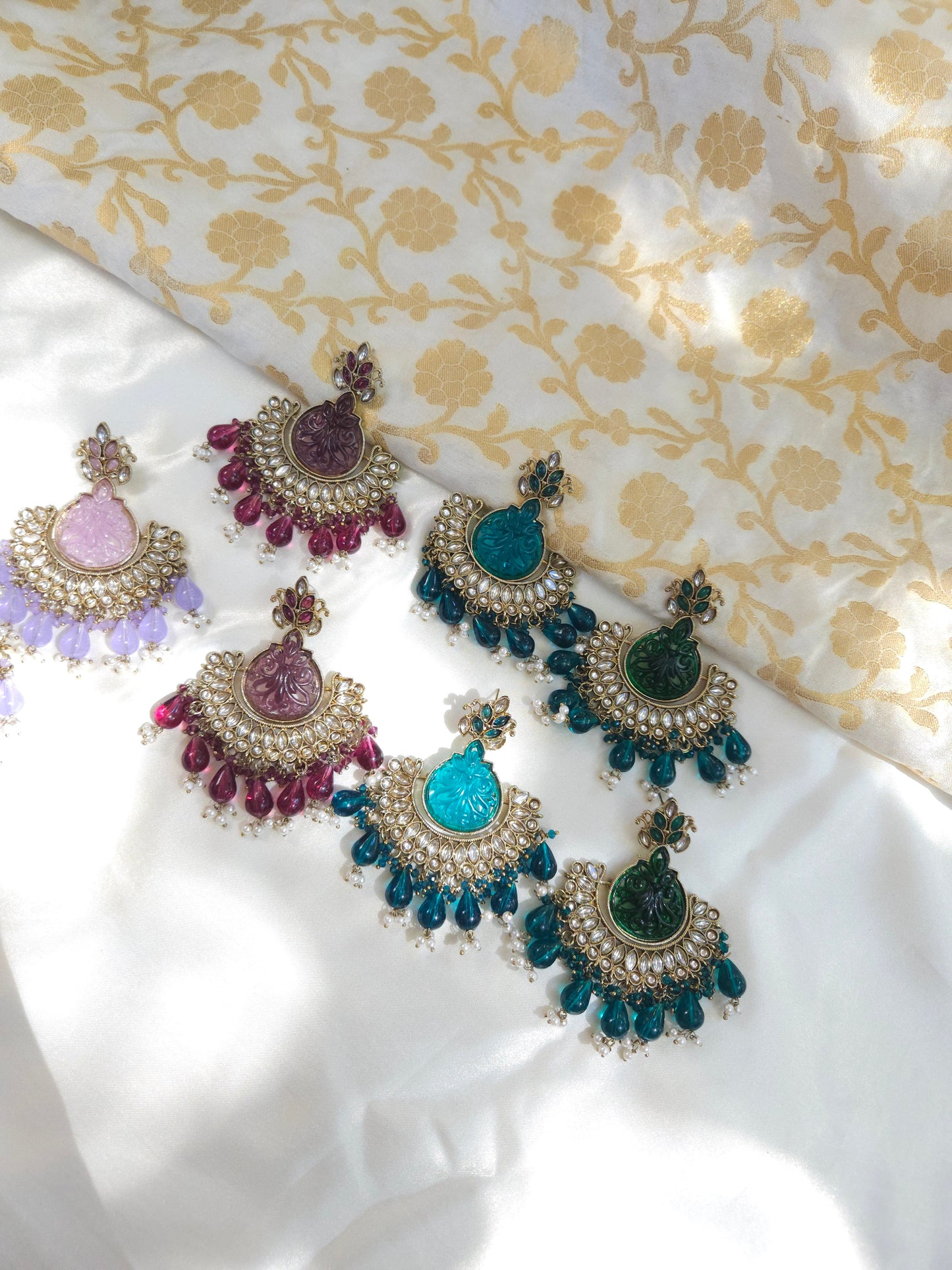 Kundan Chandbali earrings