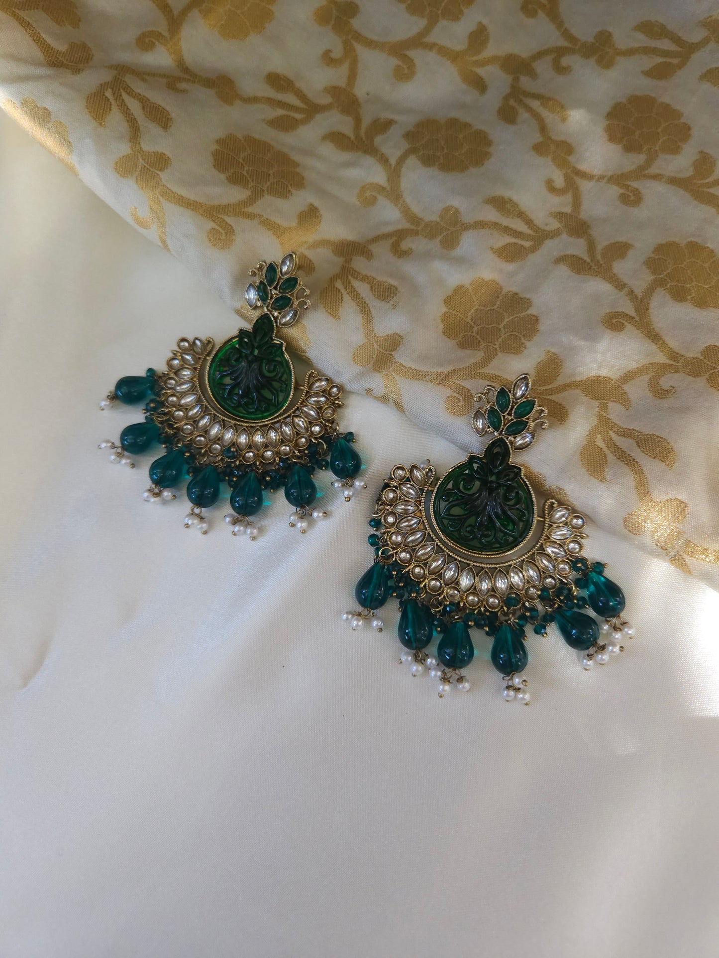 Kundan Chandbali earrings