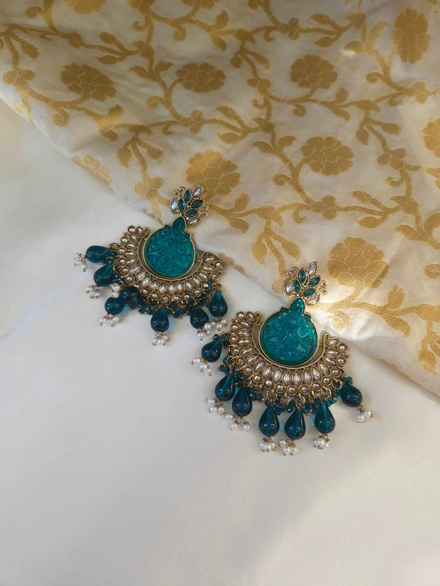 Kundan Chandbali earrings