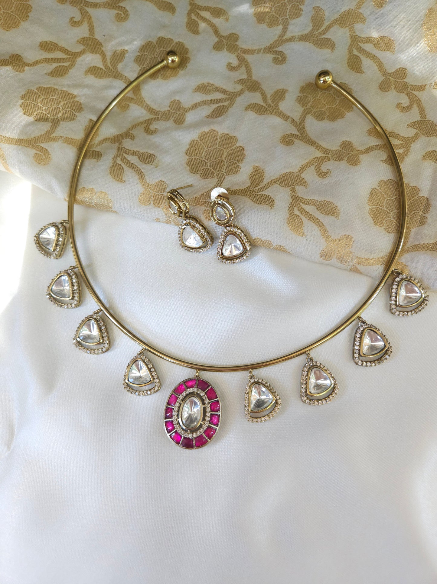 Aanshi polki hasli necklace set