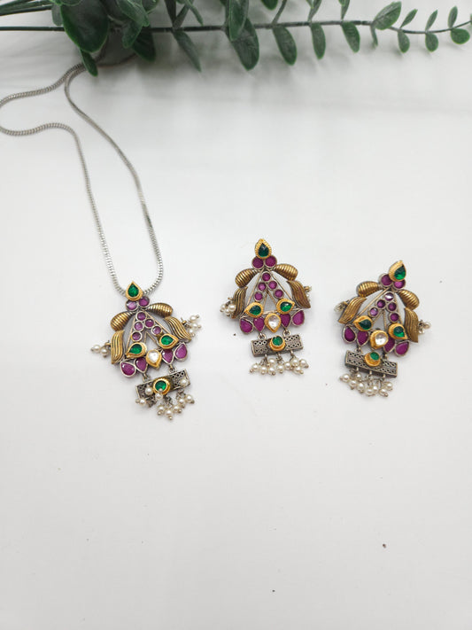 Maria fusion pendant necklace set