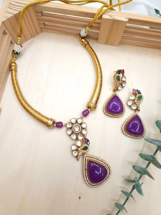 Aanshi polki hasli necklace set