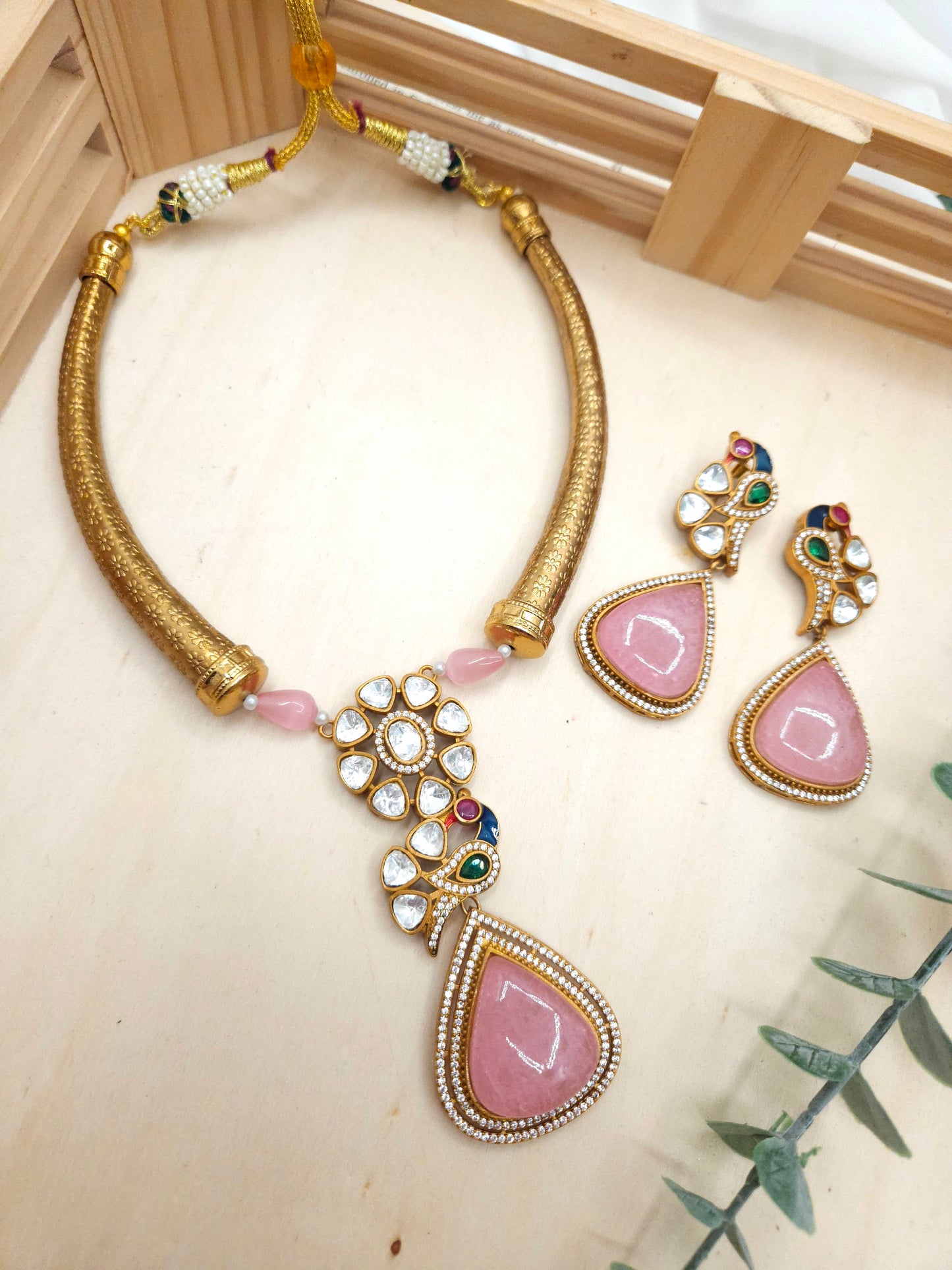 Aanshi polki hasli necklace set