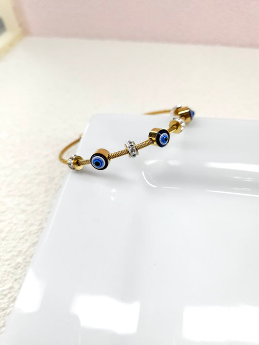 Evil eye Brand inspired Adjustable Bracelet bangle