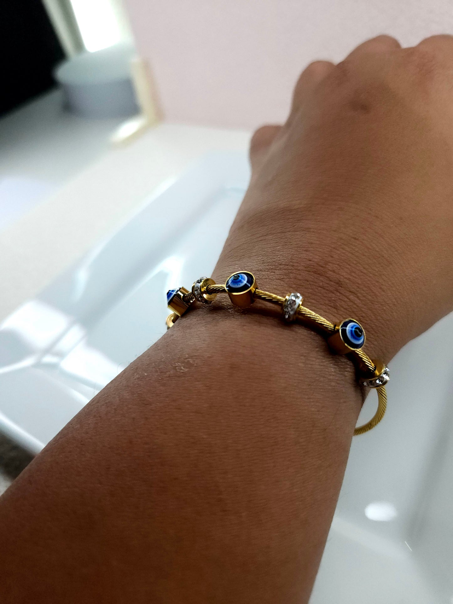 Evil eye Brand inspired Adjustable Bracelet bangle