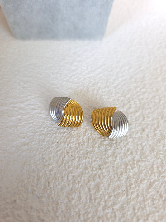 Dualtone stainless steel earrings