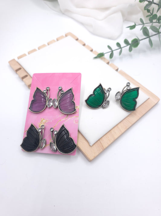 Butterfly stud earrings