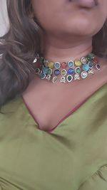 Ridhi mossanite polki necklace set