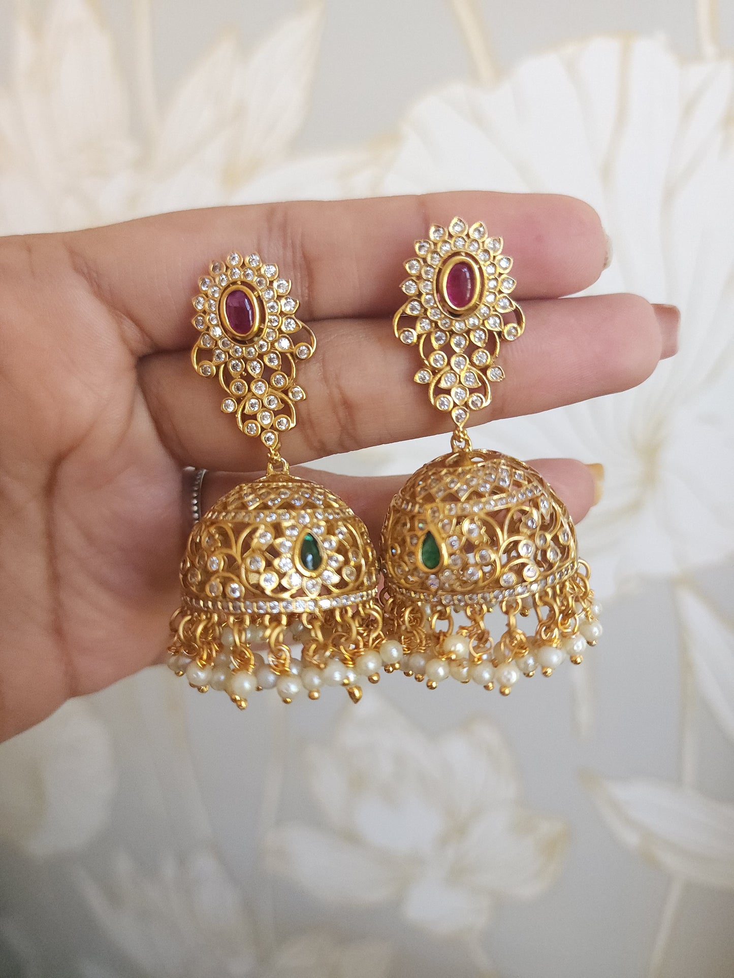 Bramara jhumka earrings