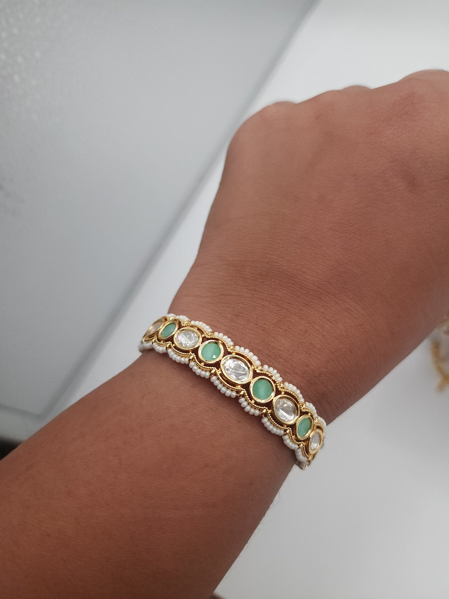 Kundan adjustable bracelet/bangles